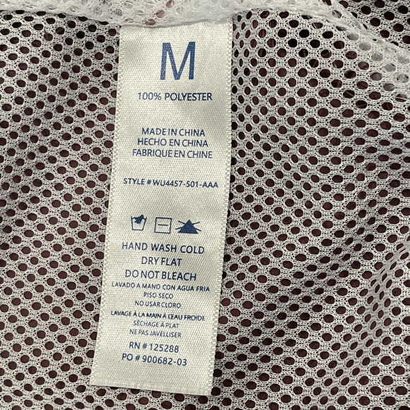 Aeropostale Purple Windbreaker Hooded Rain Jacket Packable Pockets Lightweight M - Picture 7 of 9